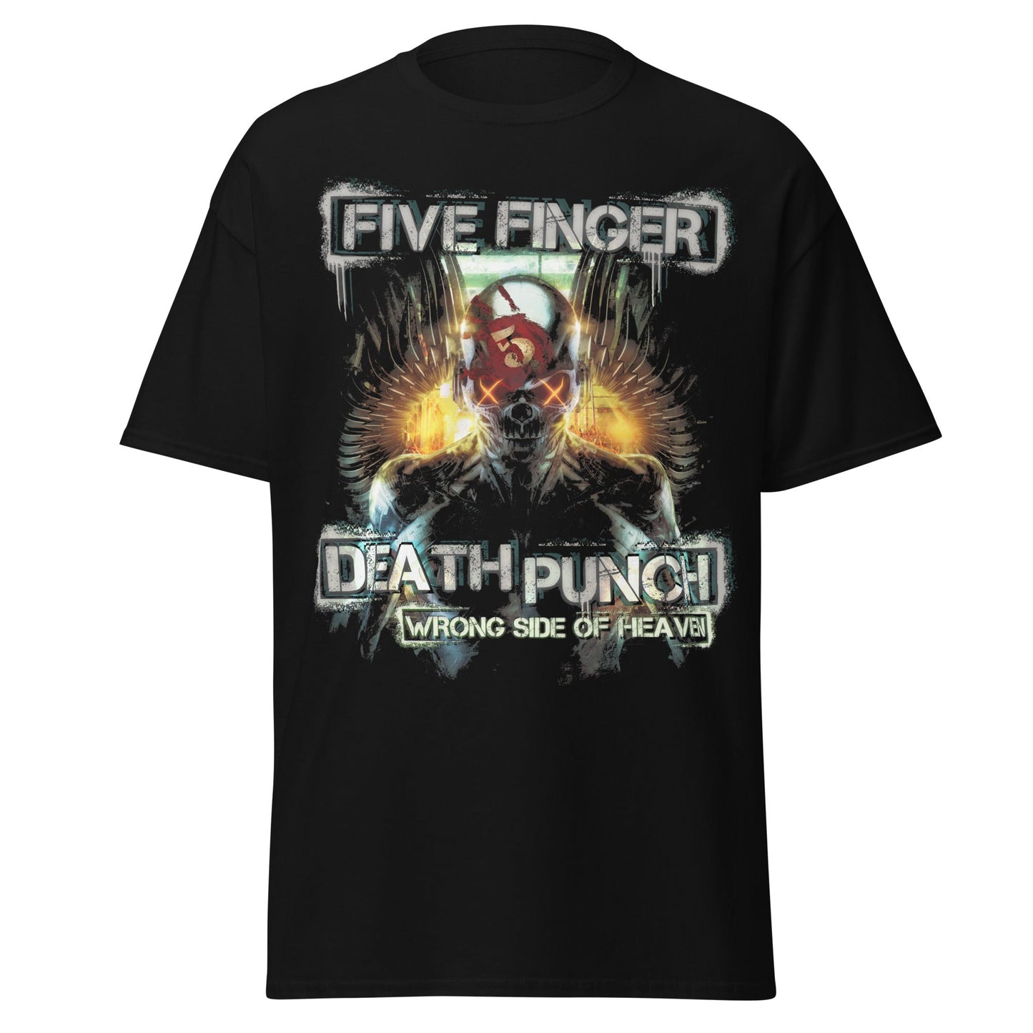Stakes Five Finger Death Punch - Bot Heaven Jumbo Print T-Shirt [Apparel]