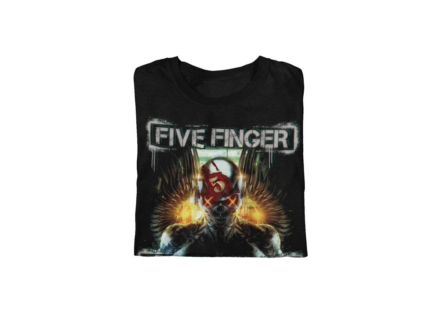 Stakes Five Finger Death Punch - Bot Heaven Jumbo Print Mens T Shirt Officially Licensed