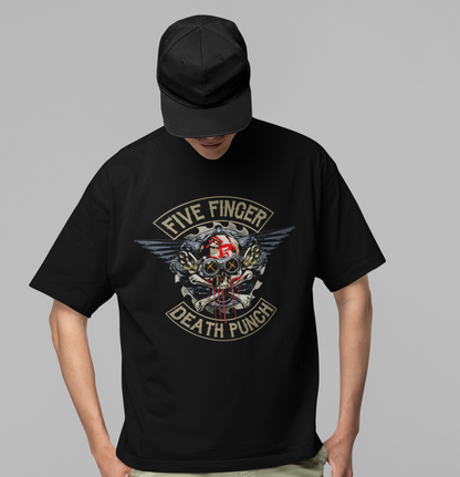 Stakes Five Finger Death Punch - Crossbones Jumbo Print Mens T Shirt Officially Licensed