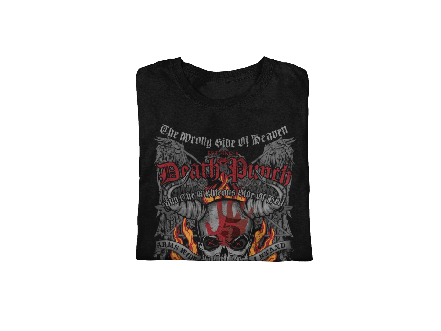 Stakes Five Finger Death Punch - Wrong or Righteous Jumbo Print Mens T Shirt Officially Licensed