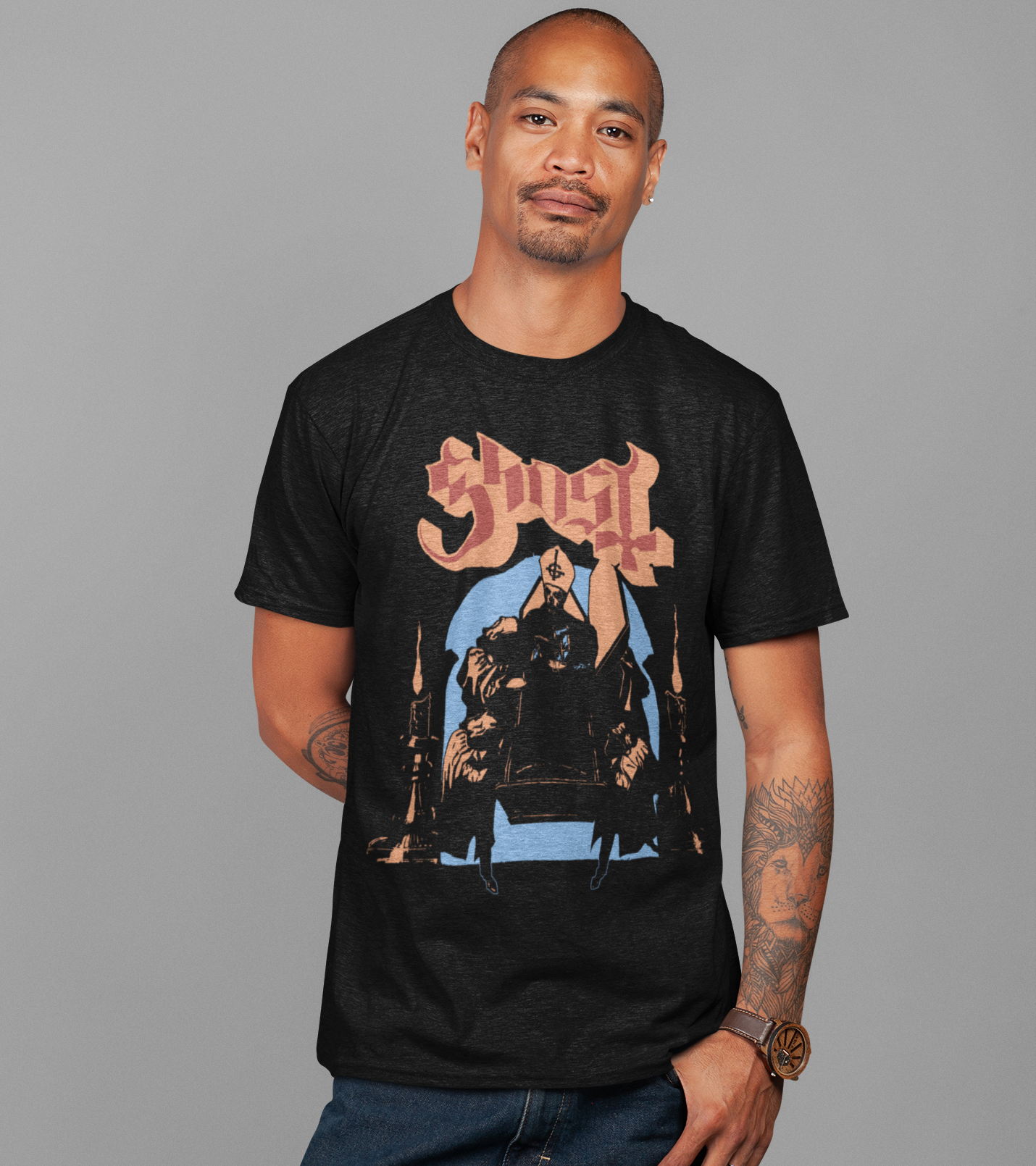 Stakes Ghost - Darkness Jumbo Print Mens T Shirt Officially Licensed