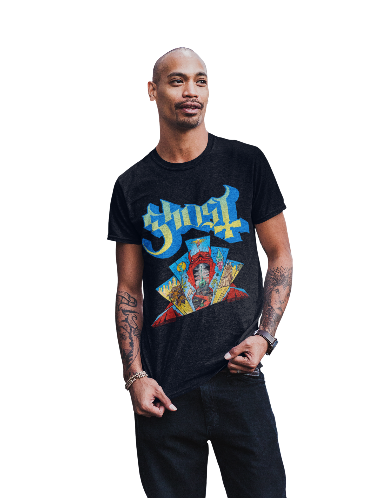 Stakes Ghost - Devil's Mouth Jumbo Print Mens T Shirt Officially Licensed