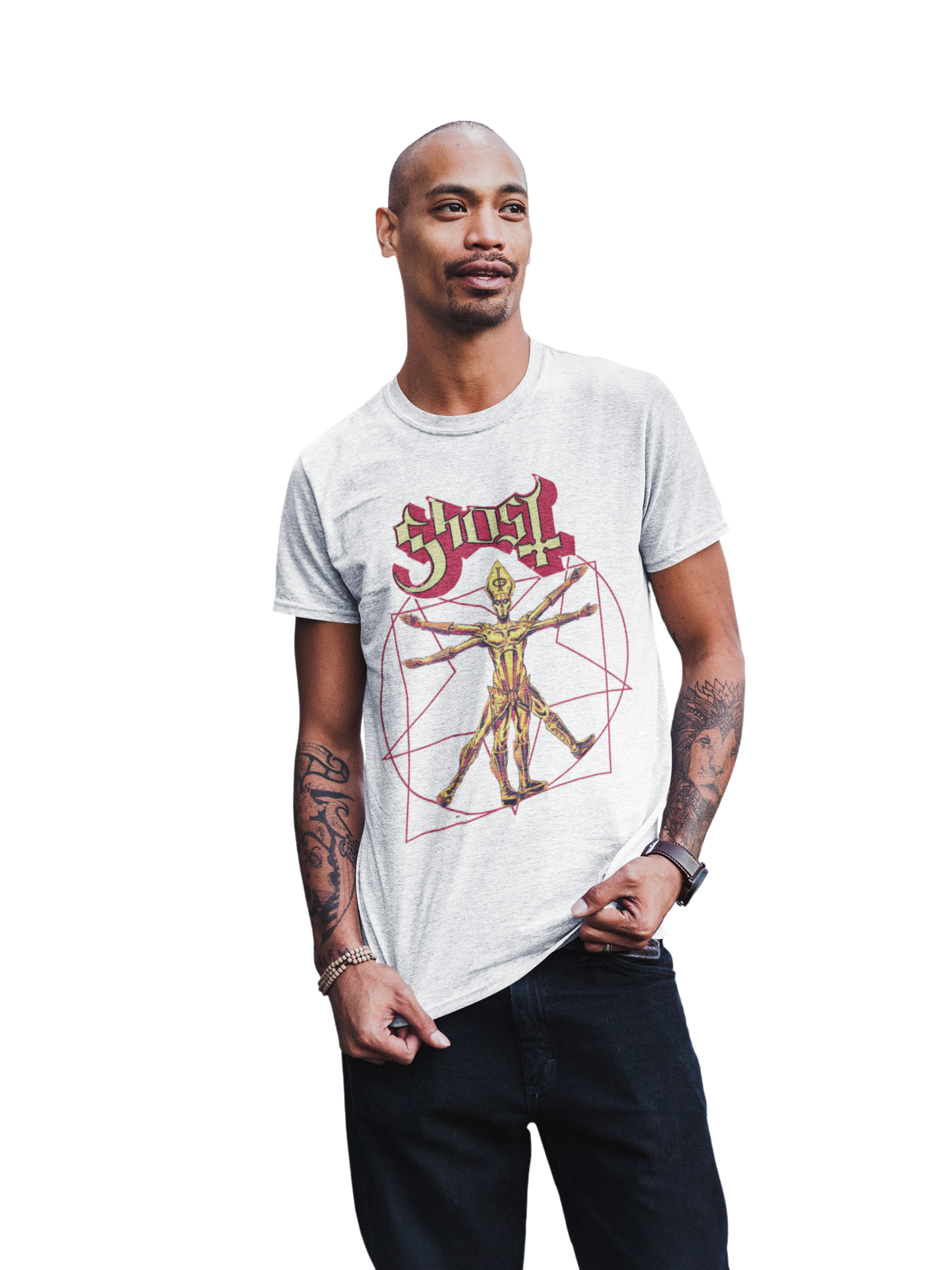 Stakes Ghost - In the Machine Jumbo Print Mens T Shirt Officially Licensed