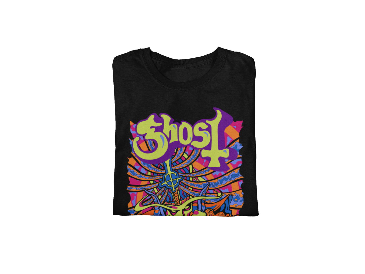 Stakes Ghost - Stained Glass Jumbo Print Mens T Shirt Officially Licensed