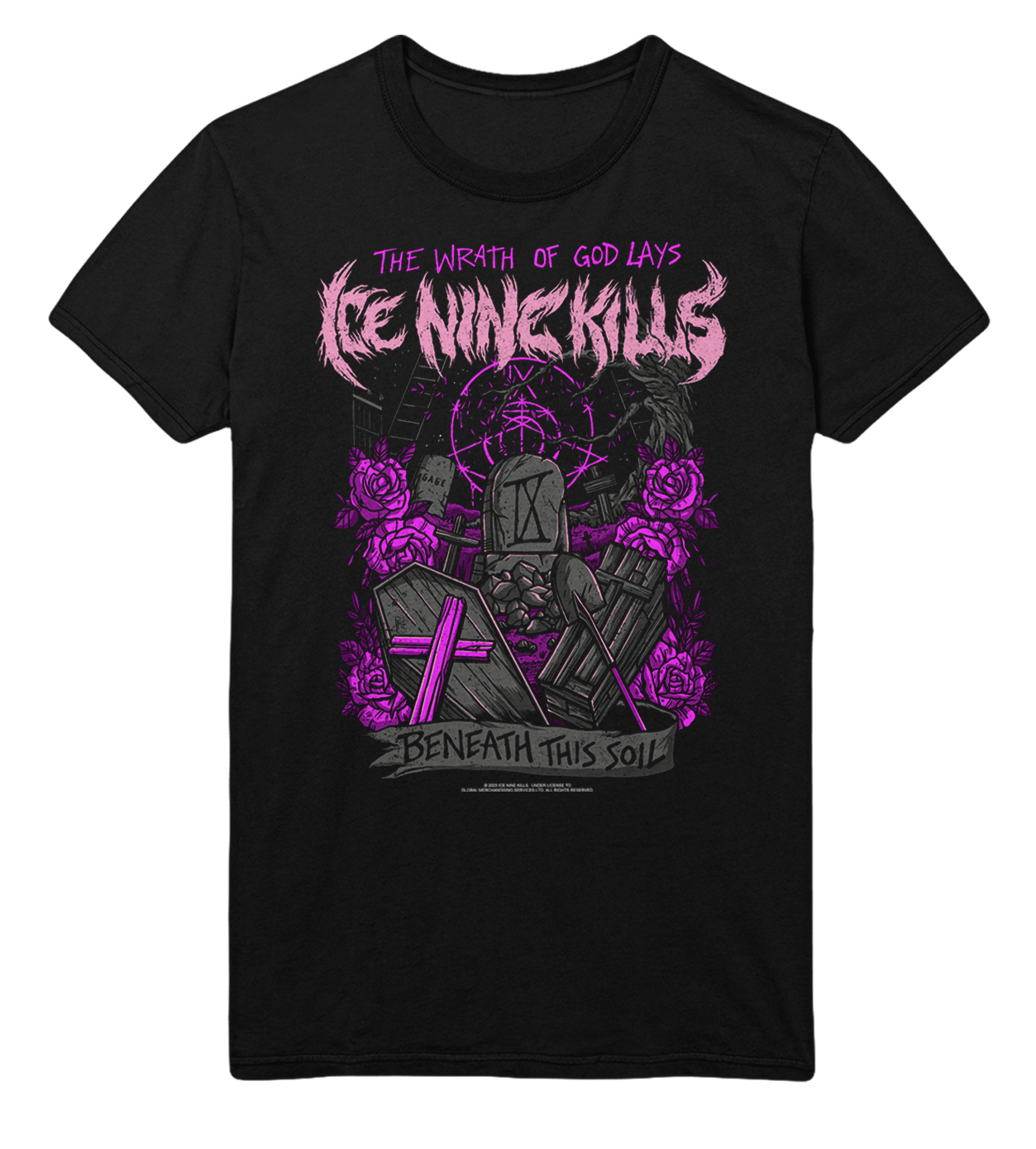 Stakes Ice Nine Kills Purple Wrath Jumbo Print T-Shirt [Apparel]