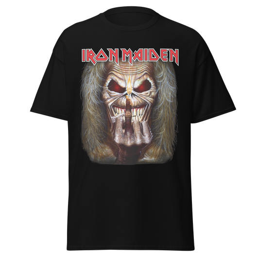 Stakes Iron Maiden Candle Finger Jumbo Print T-Shirt [Apparel]