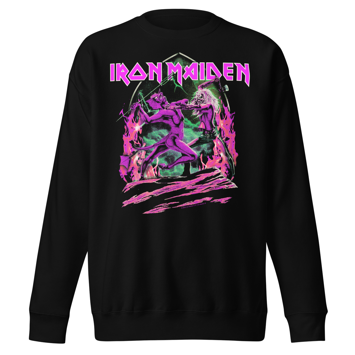 Stakes Iron Maiden Devil's Fight Jumbo Print Sweatshirt [Apparel]