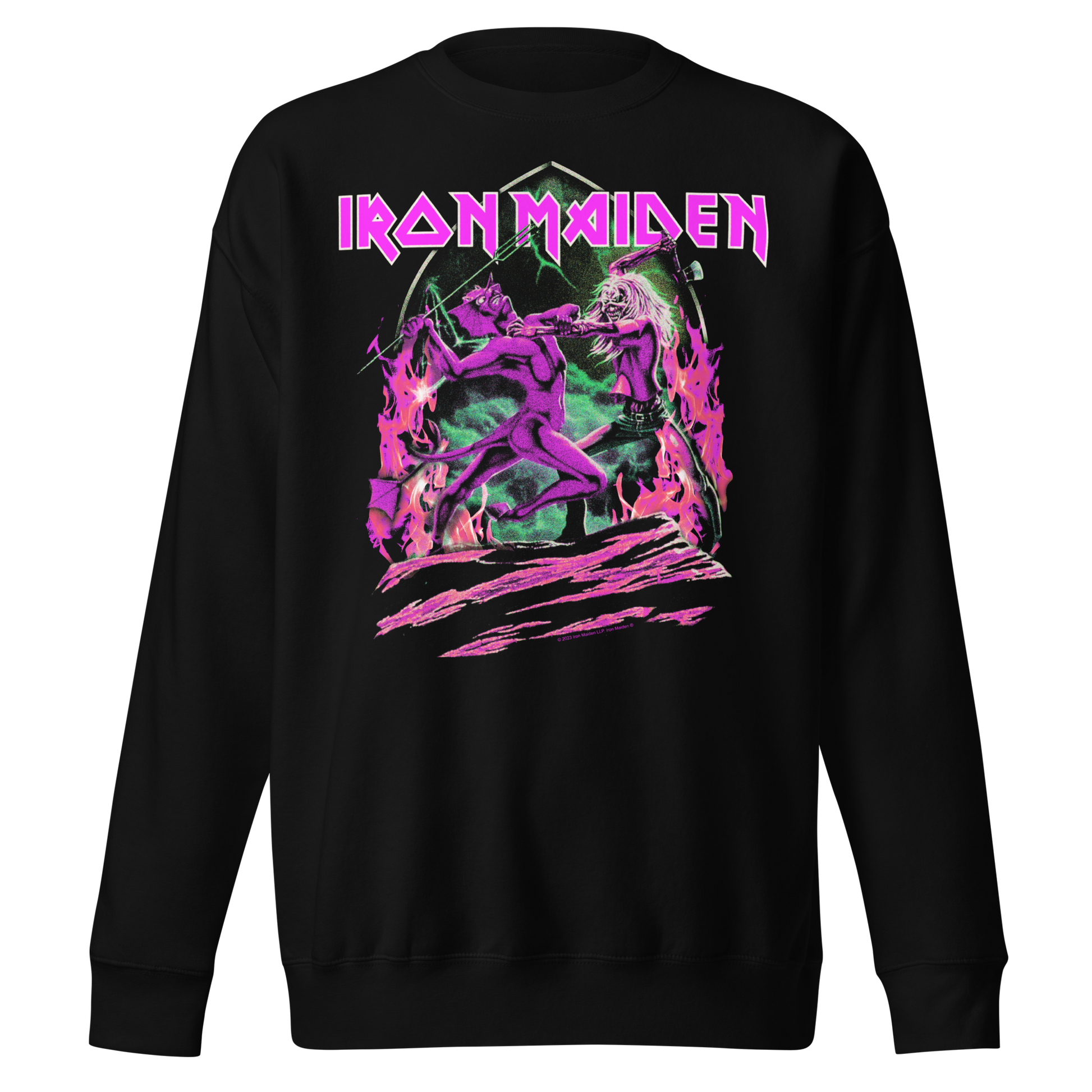 Stakes Iron Maiden Devil's Fight Jumbo Print Sweatshirt [Apparel]