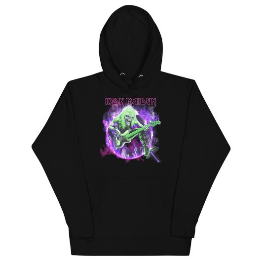 Stakes Iron Maiden Purple Guitar Classic Hoodie [Apparel]