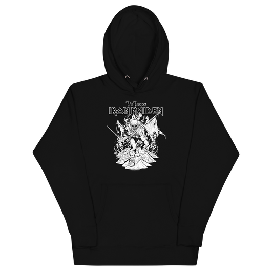 Stakes Iron Maiden Trooper Black and White Classic Hoodie [Apparel]