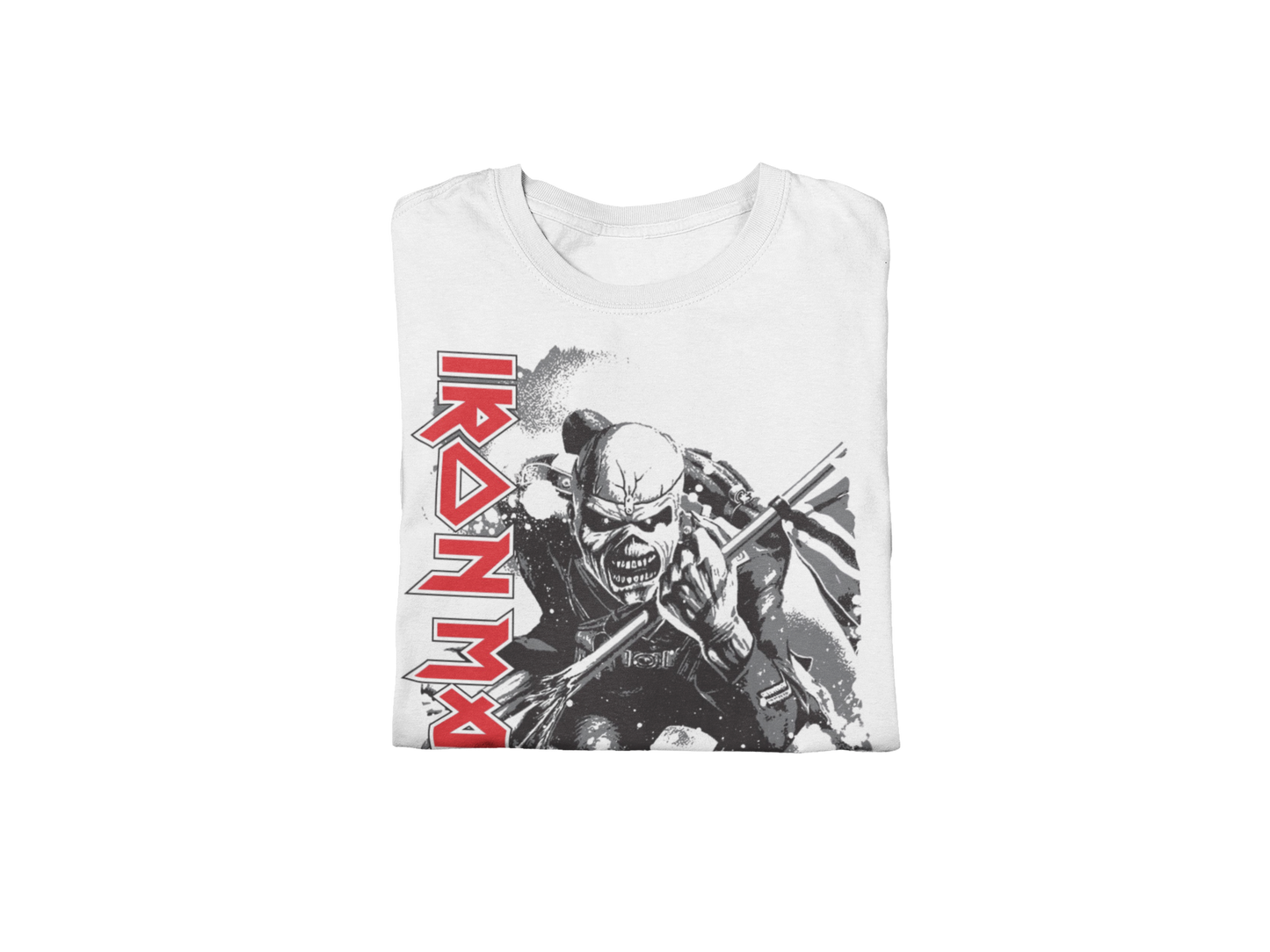 Stakes Iron Maiden - Trooper Jumbo Print Mens T Shirt Officially Licensed