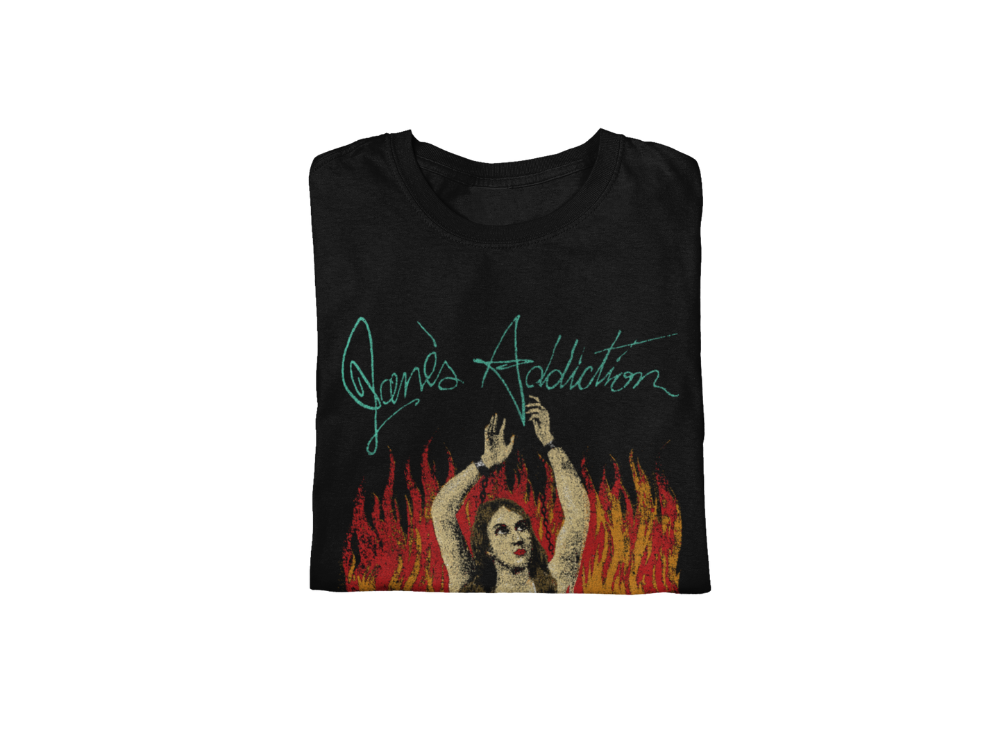 Stakes Jane's Addiction - Flames Jumbo Print Mens T Shirt Officially Licensed