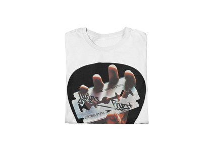 Stakes Judas Priest - British Steel Jumbo Print Mens T Shirt Officially Licensed