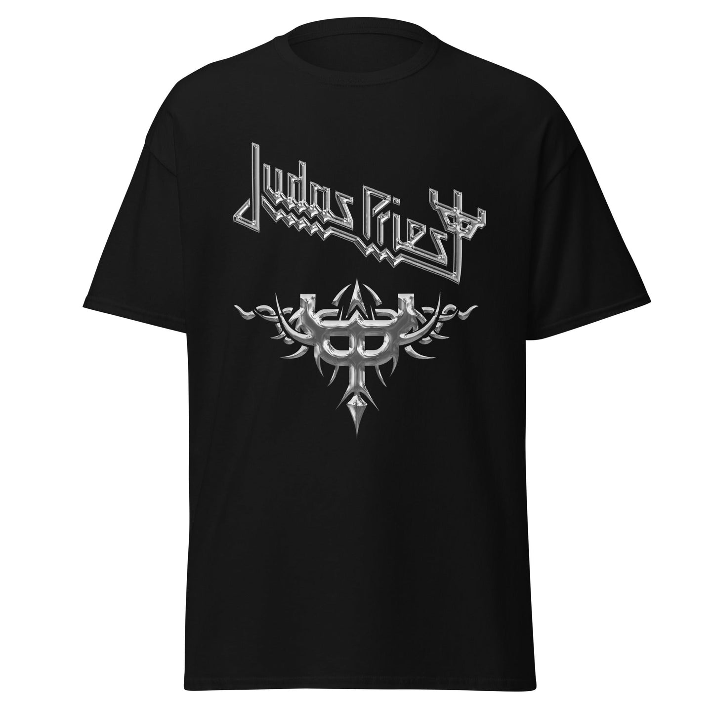 Stakes Judas Priest - Liquid Metal Logo Jumbo Print T-Shirt [Apparel]