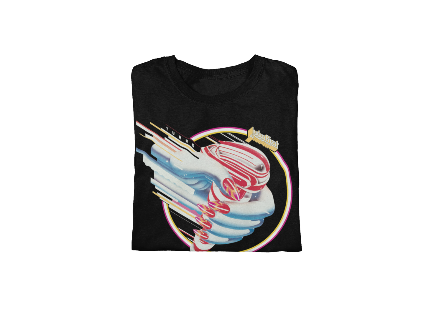 Stakes Judas Priest - Turbo Hand Jumbo Print Mens T Shirt Officially Licensed