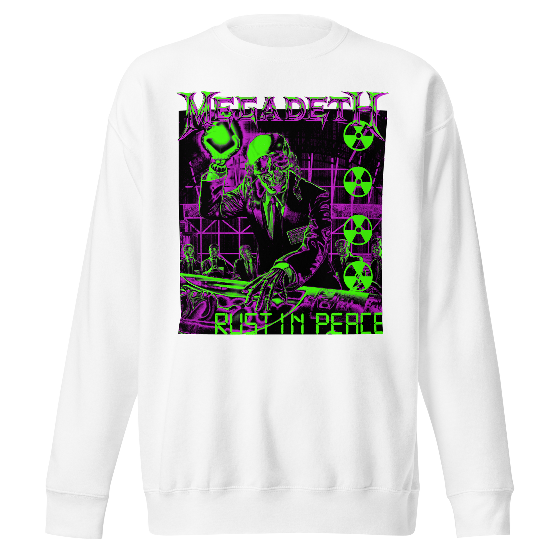 Stakes Megadeth Neon Rust in Peace Jumbo Print Sweatshirt [Apparel]