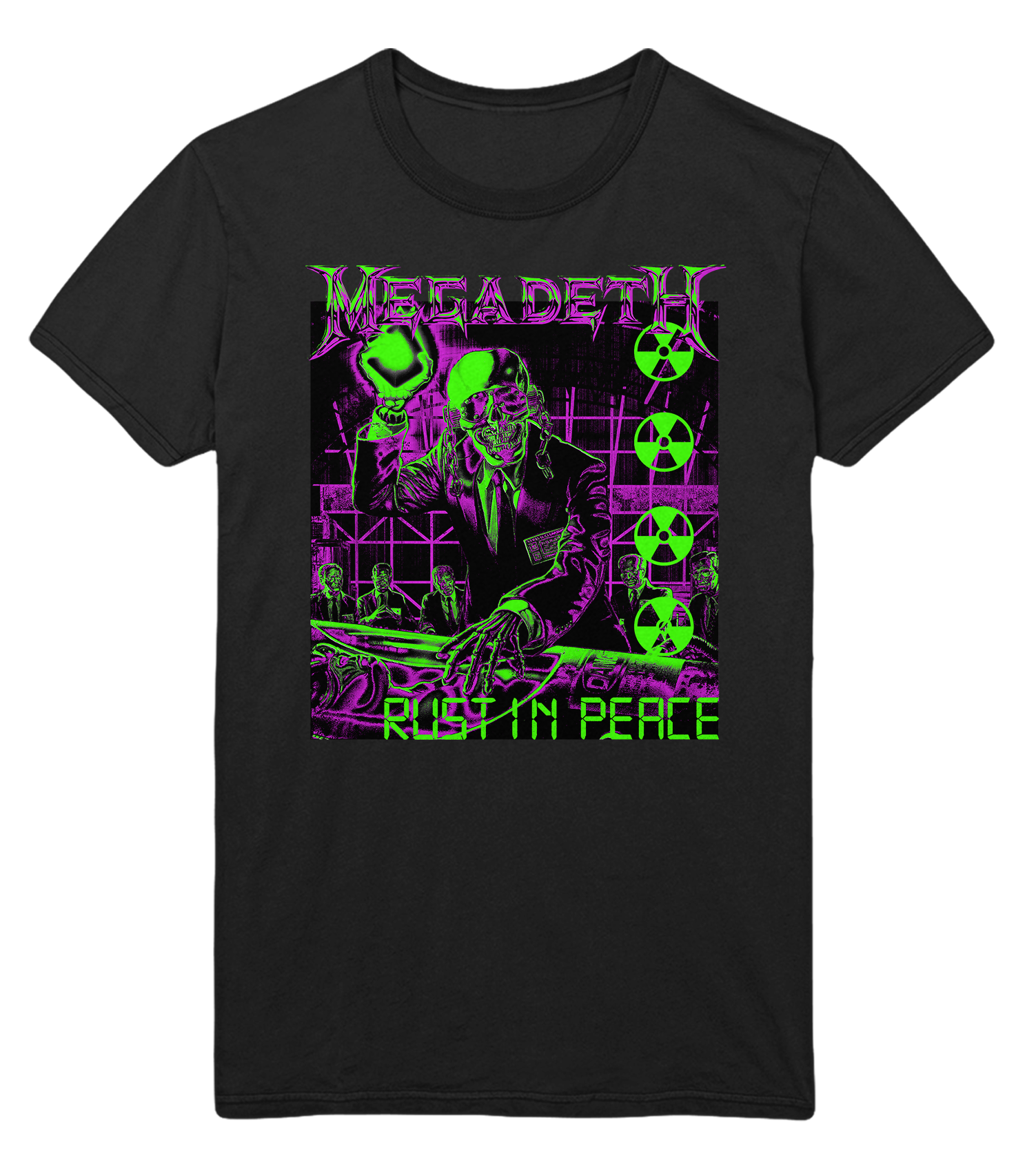 Stakes Megadeth Neon Rust Jumbo Print T-Shirt [Apparel]