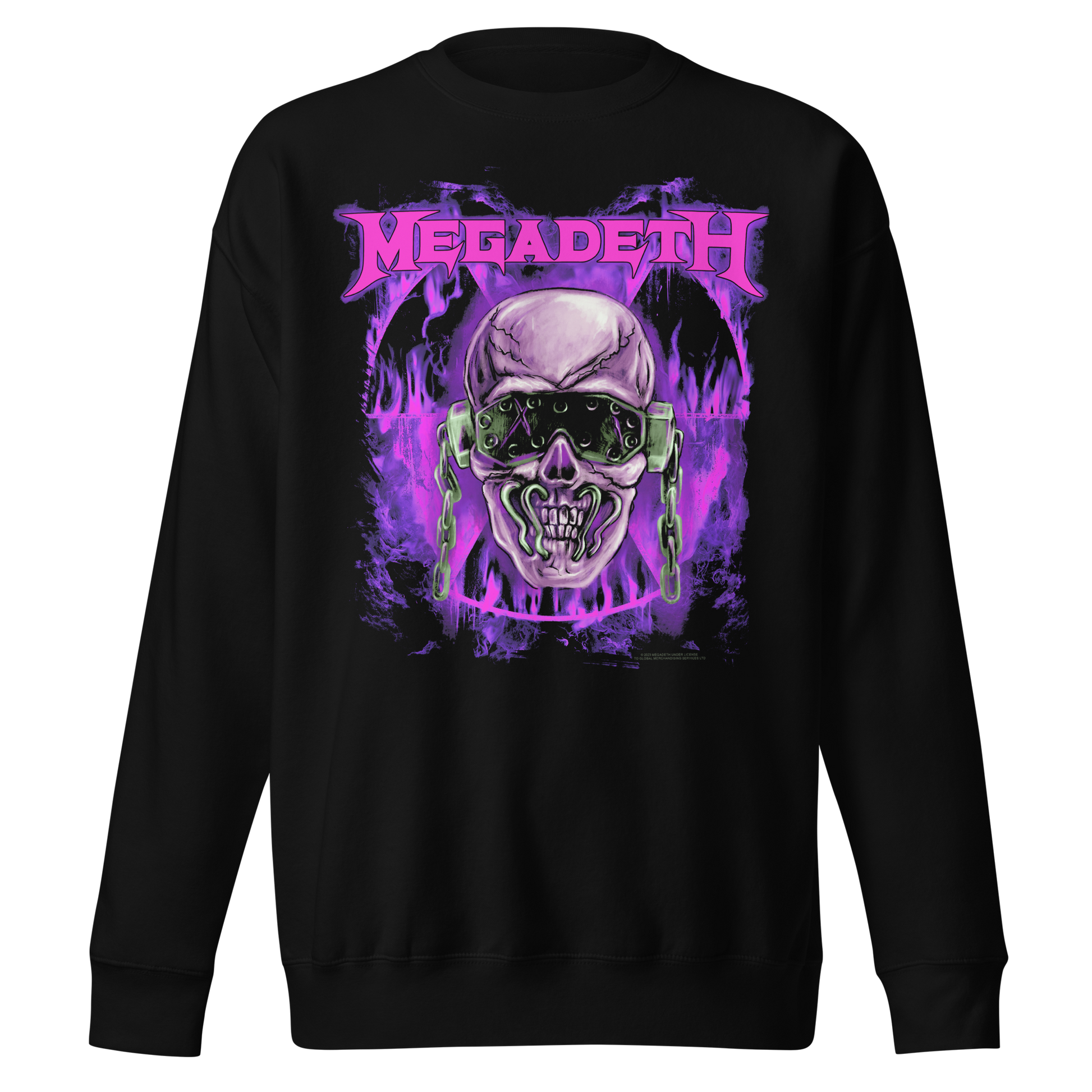 Stakes Megadeth Purple Nuclear Jumbo Print Sweatshirt [Apparel]