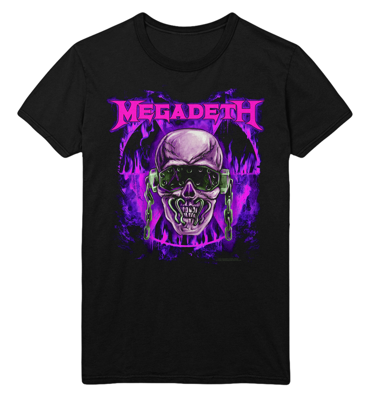 Stakes Megadeth Purple Nuclear Jumbo Print T-Shirt [Apparel]
