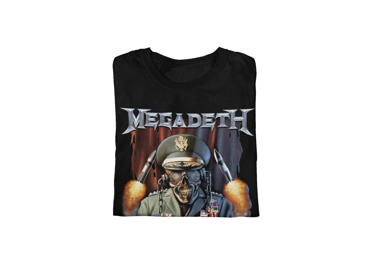 Stakes MegaDeth - Rattlehead Vic Jumbo Print Mens T Shirt Officially Licensed