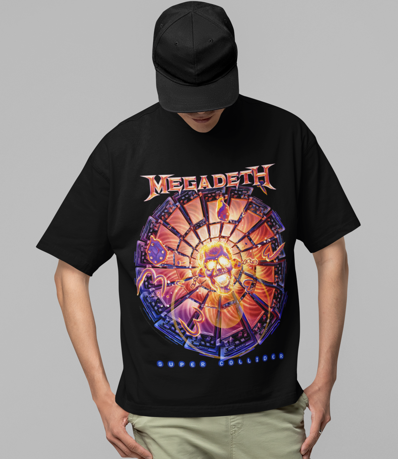 Stakes Megadeth Super Collider Jumbo Print Mens T Shirt Officially Licensed