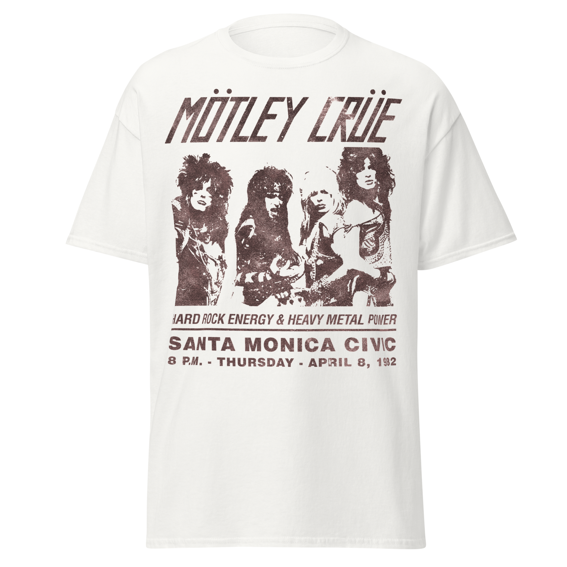 Stakes Motley Crue '82 Santa Monica Jumbo Print T-Shirt [Apparel]