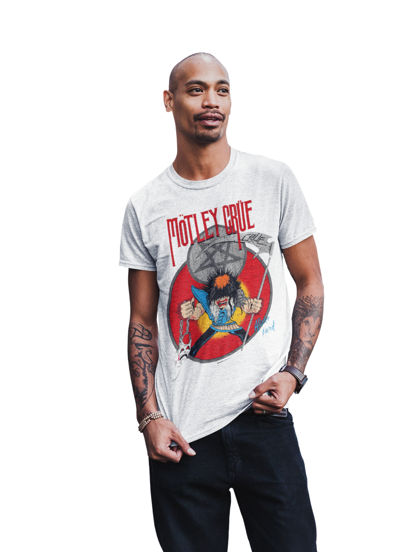 Stakes Motley Crue Allister Reaper Jumbo Print Mens T Shirt Officially Licensed