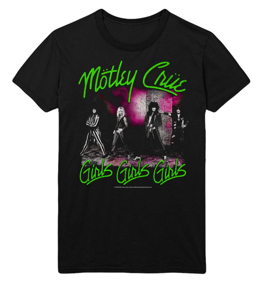 Stakes Motley Crue Green Girls Jumbo Print T-Shirt [Apparel]