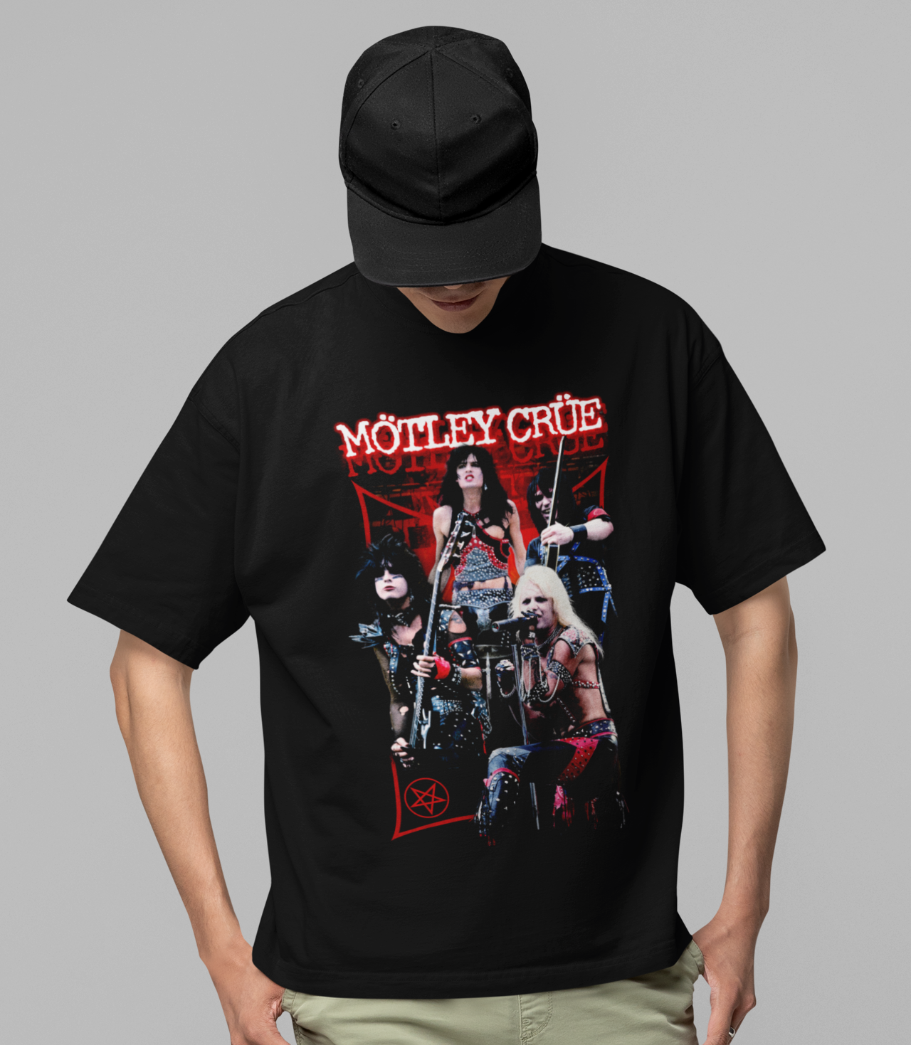 Stakes Motley Crue Live Jumbo Print Mens T Shirt Officially Licensed