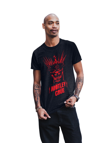 Stakes Motley Crue - Mind Blown Jumbo Print Mens T Shirt Officially Licensed