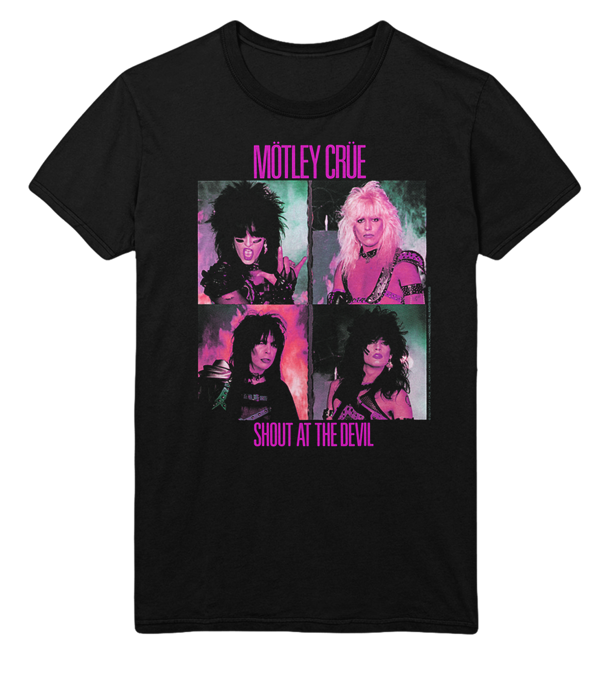 Stakes Motley Crue Pink Shout Jumbo Print T-Shirt [Apparel]