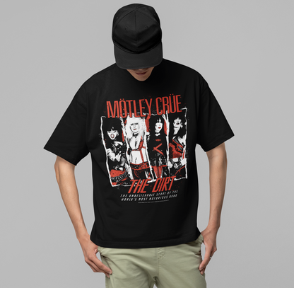Stakes Motley Crue the Dirt Jumbo Print Mens T Shirt Officially Licensed