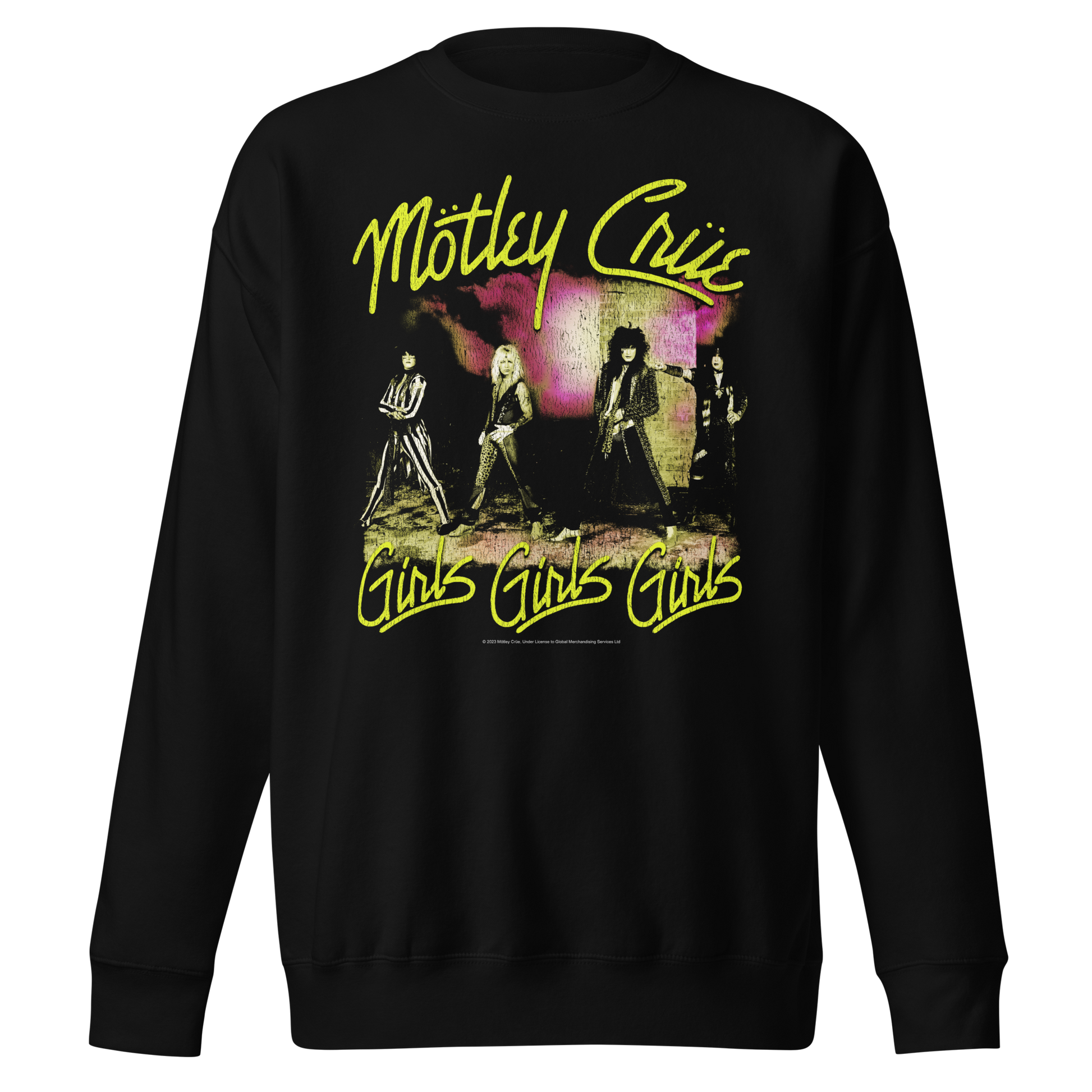 Stakes Motley Crue Yellow Girls Jumbo Print Sweatshirt [Apparel]