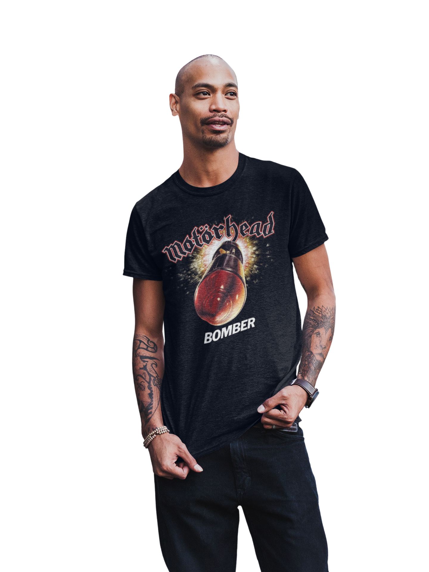 Stakes Motorhead - Big Bomber Jumbo Print Mens T Shirt Officially Licensed