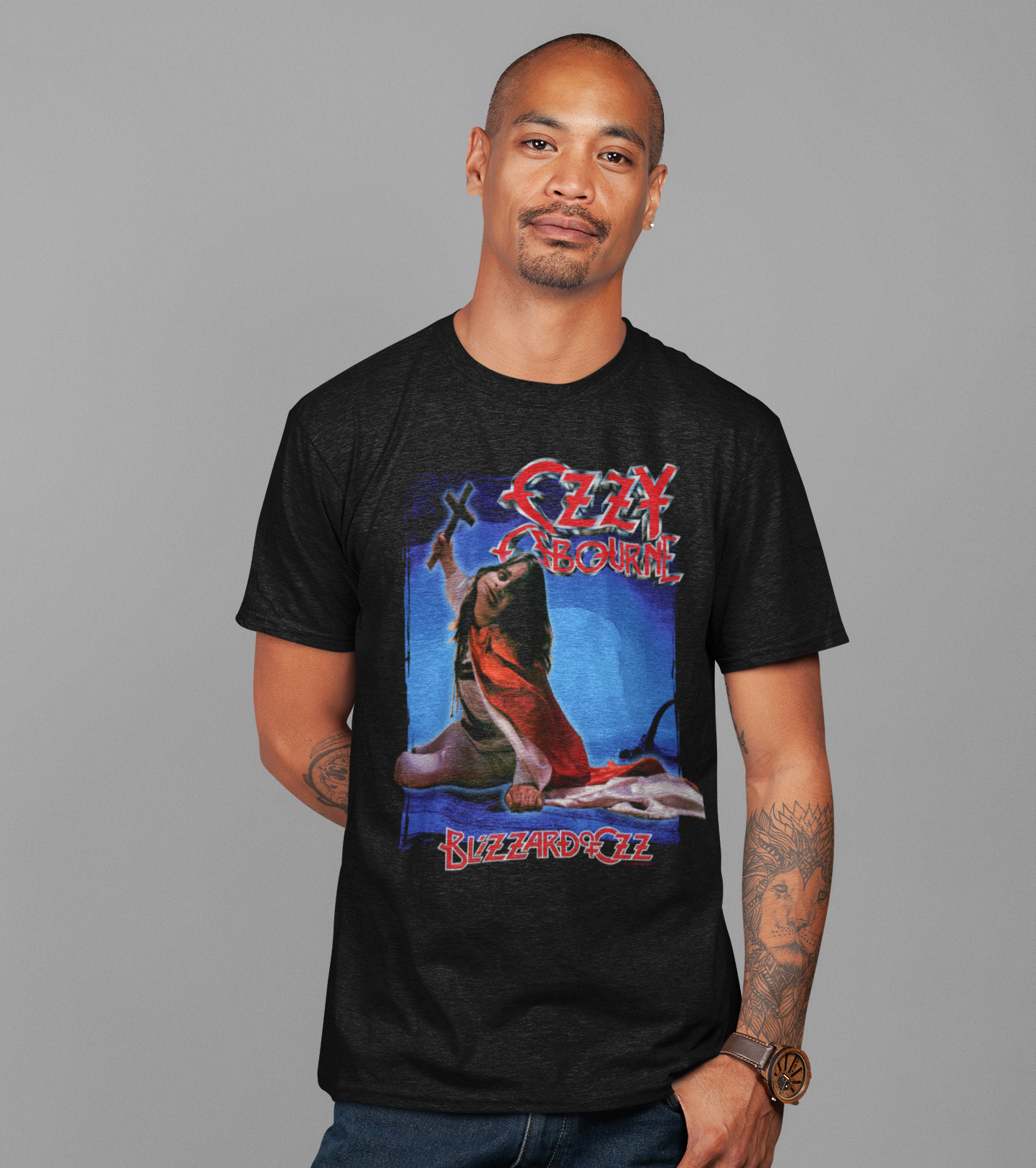 Stakes Ozzy Osbourne - Blizzard Of Oz Jumbo Print Mens T Shirt Officially Licensed
