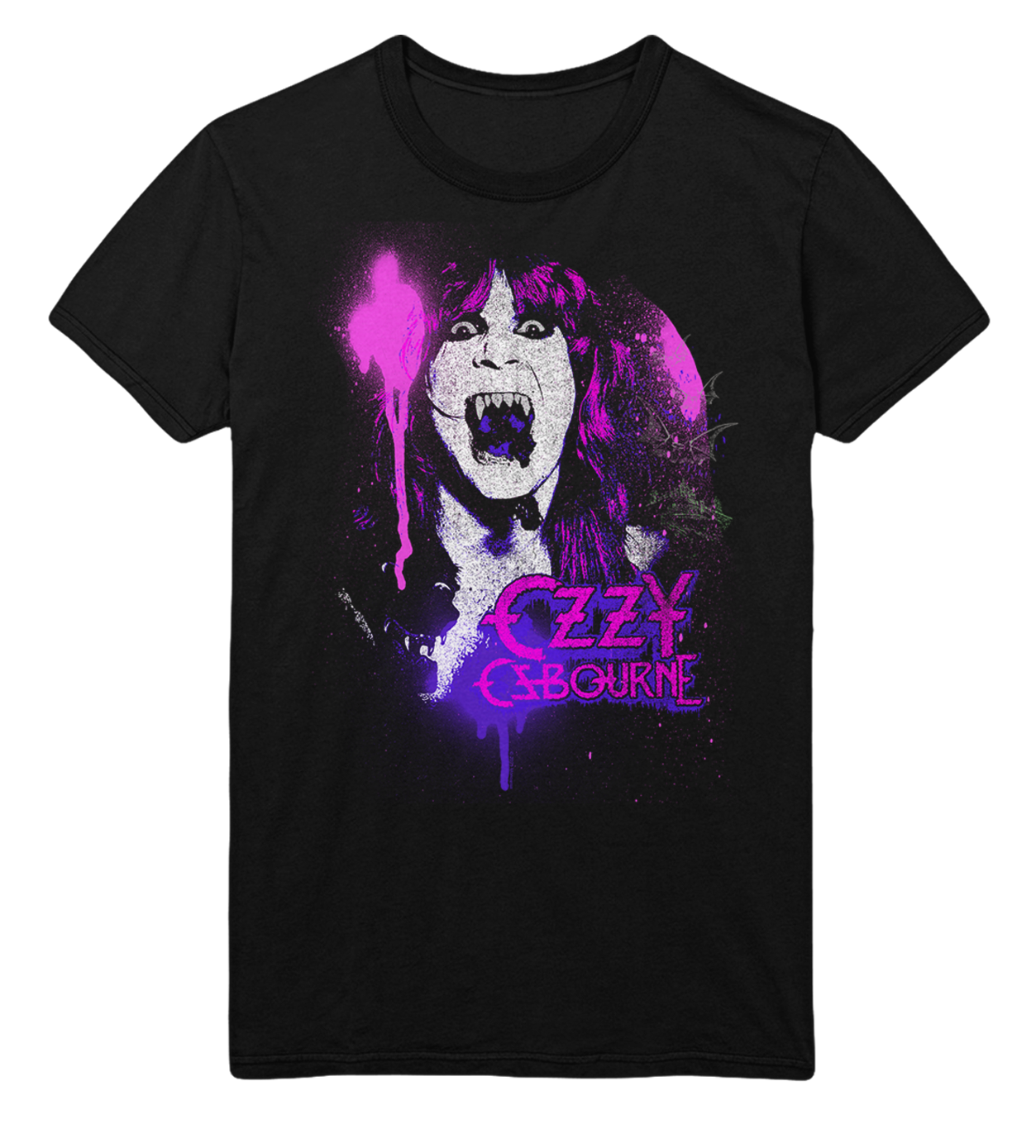 Stakes Ozzy Osbourne Purple Screaming Jumbo Print T-Shirt [Apparel]