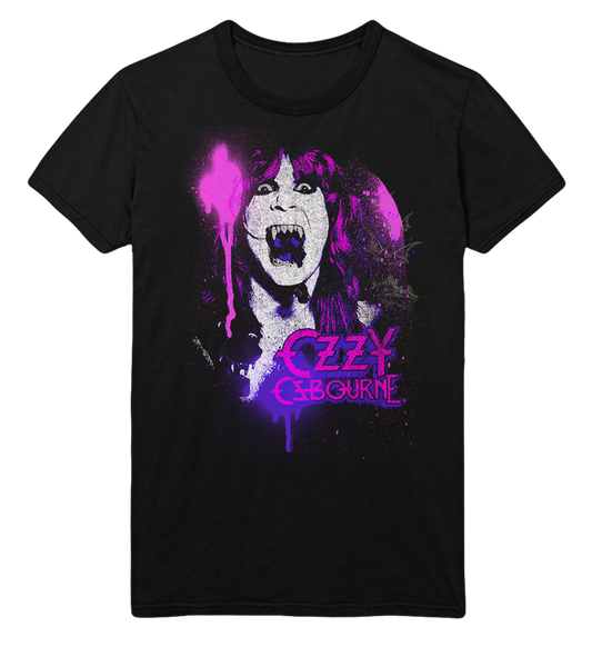 Stakes Ozzy Osbourne Purple Screaming Jumbo Print T-Shirt [Apparel]