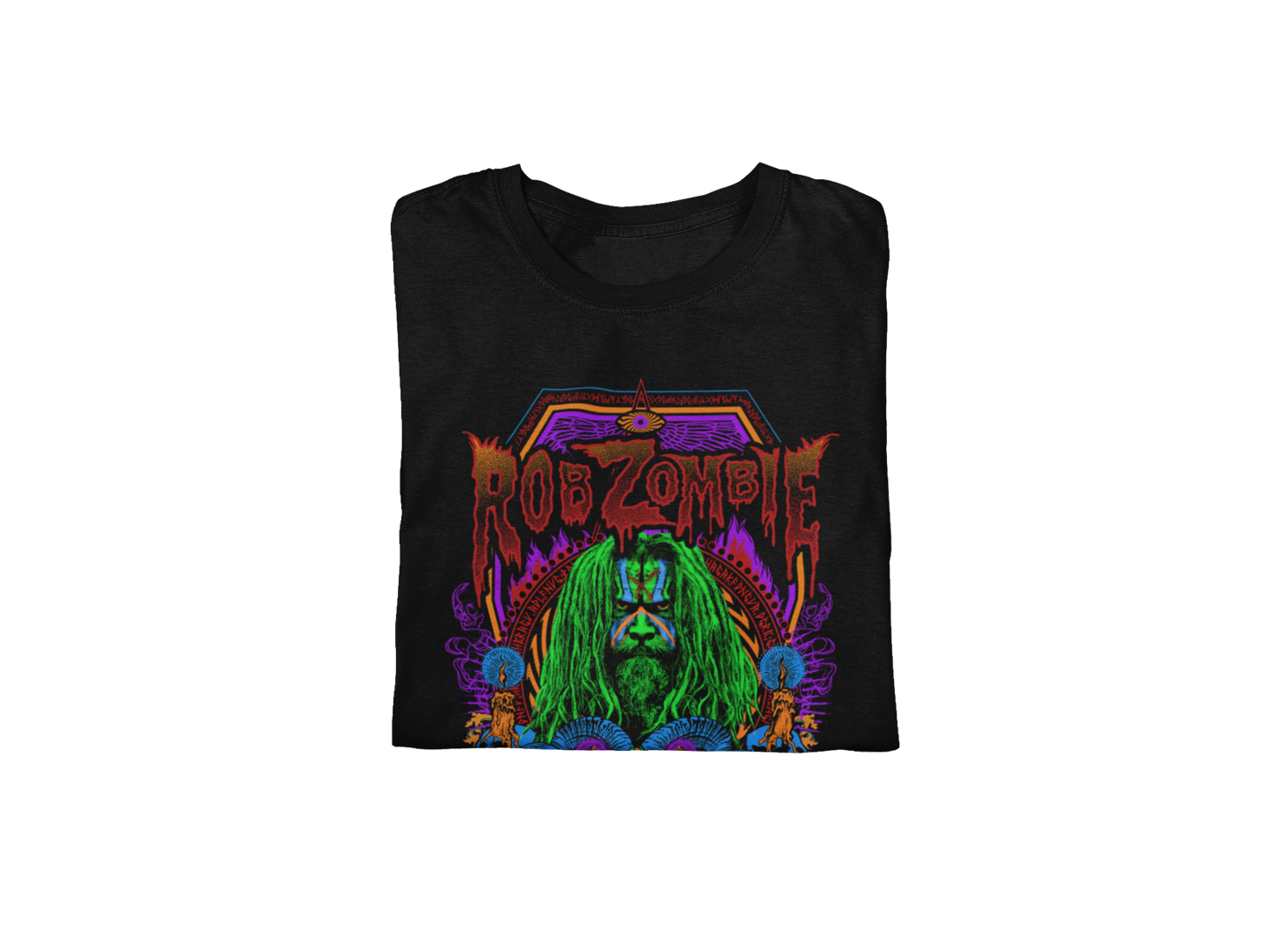 Stakes Rob Zombie - Pyschedelic Jumbo Print Mens T Shirt Officially Licensed