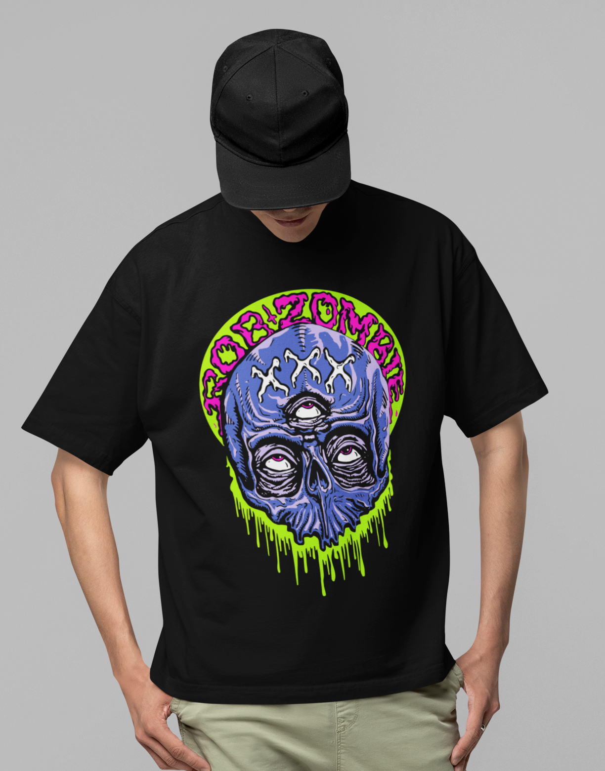 Stakes Rob Zombie - Triple Eye Jumbo Print Mens T Shirt Officially Licensed