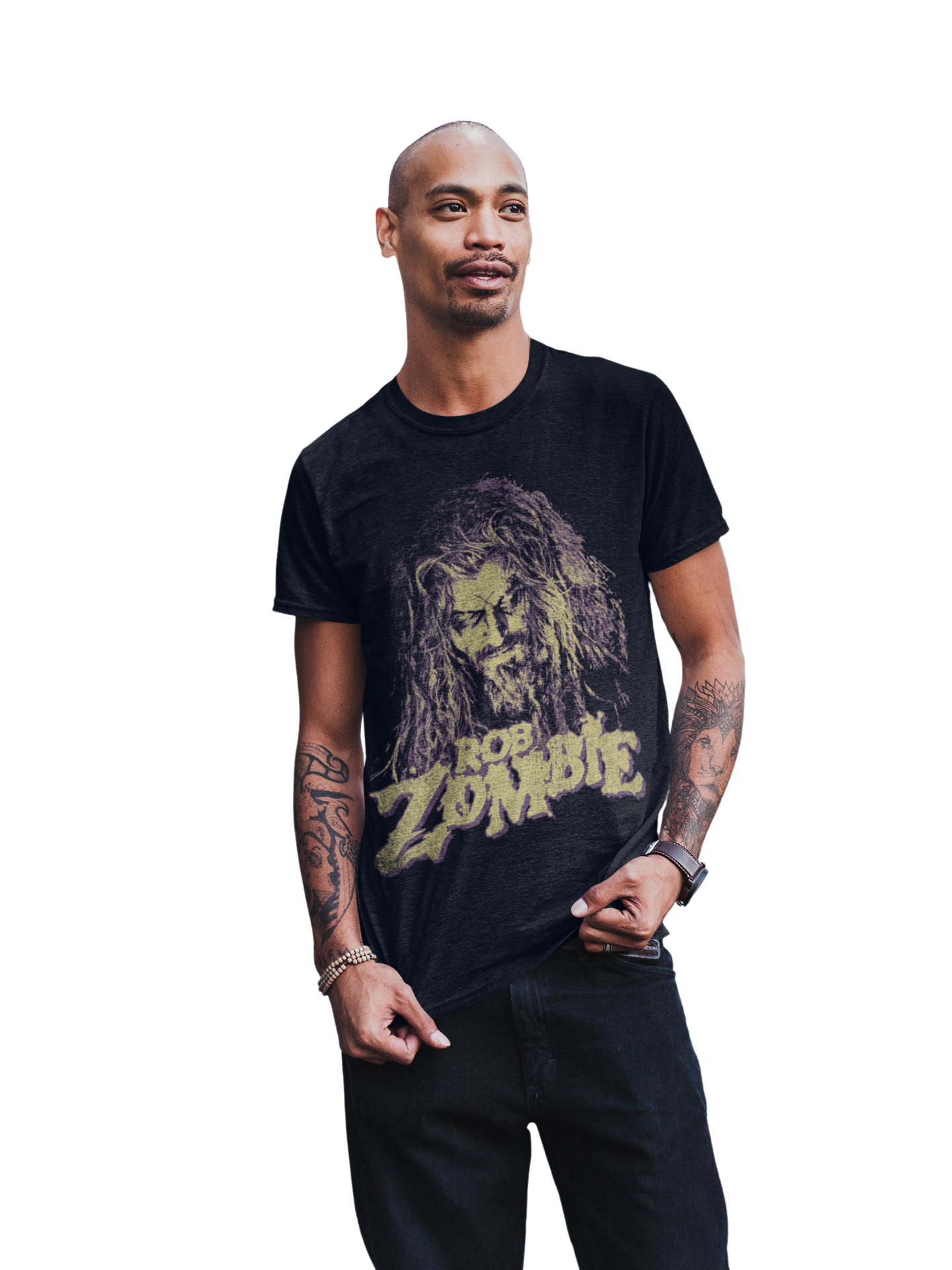 Stakes Rob Zombie - Vintage Early 2000s Jumbo Print Mens T Shirt Officially Licensed