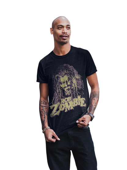 Stakes Rob Zombie - Vintage Early 2000s Jumbo Print Mens T Shirt Officially Licensed