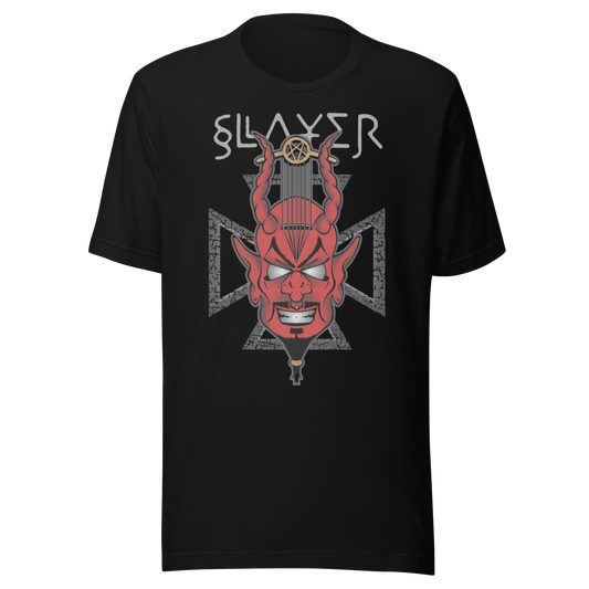 Stakes Slayer Devil's Horns Vintage Jumbo Print T-Shirt [Apparel]