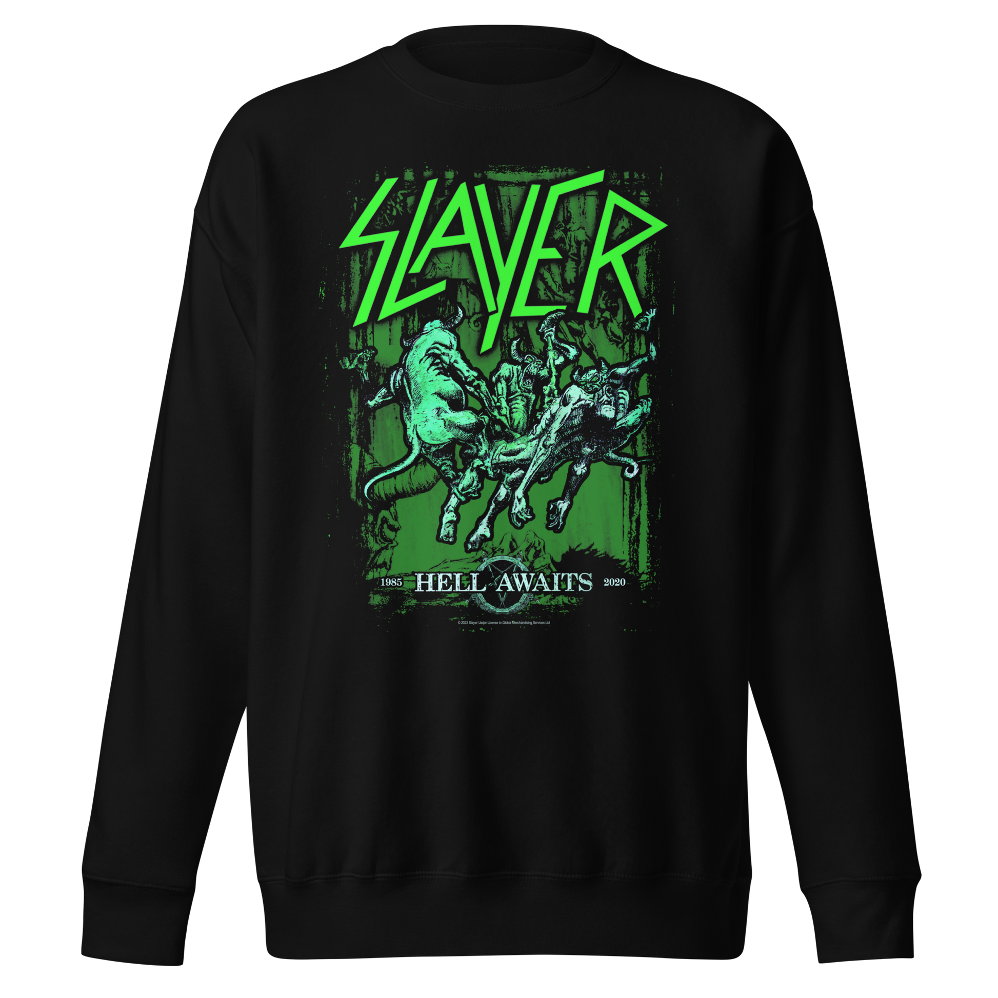 Stakes Slayer Neon Hell Awaits Jumbo Print Sweatshirt [Apparel]