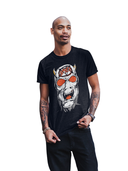 Stakes Slayer - Reign In Blood 86-87 Tour Vintage Jumbo Print Mens T Shirt Officially Licensed