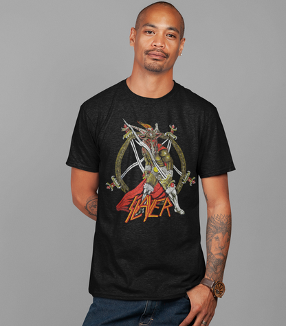 Stakes Slayer - Show No Mercy Jumbo Print Mens T Shirt Officially Licensed