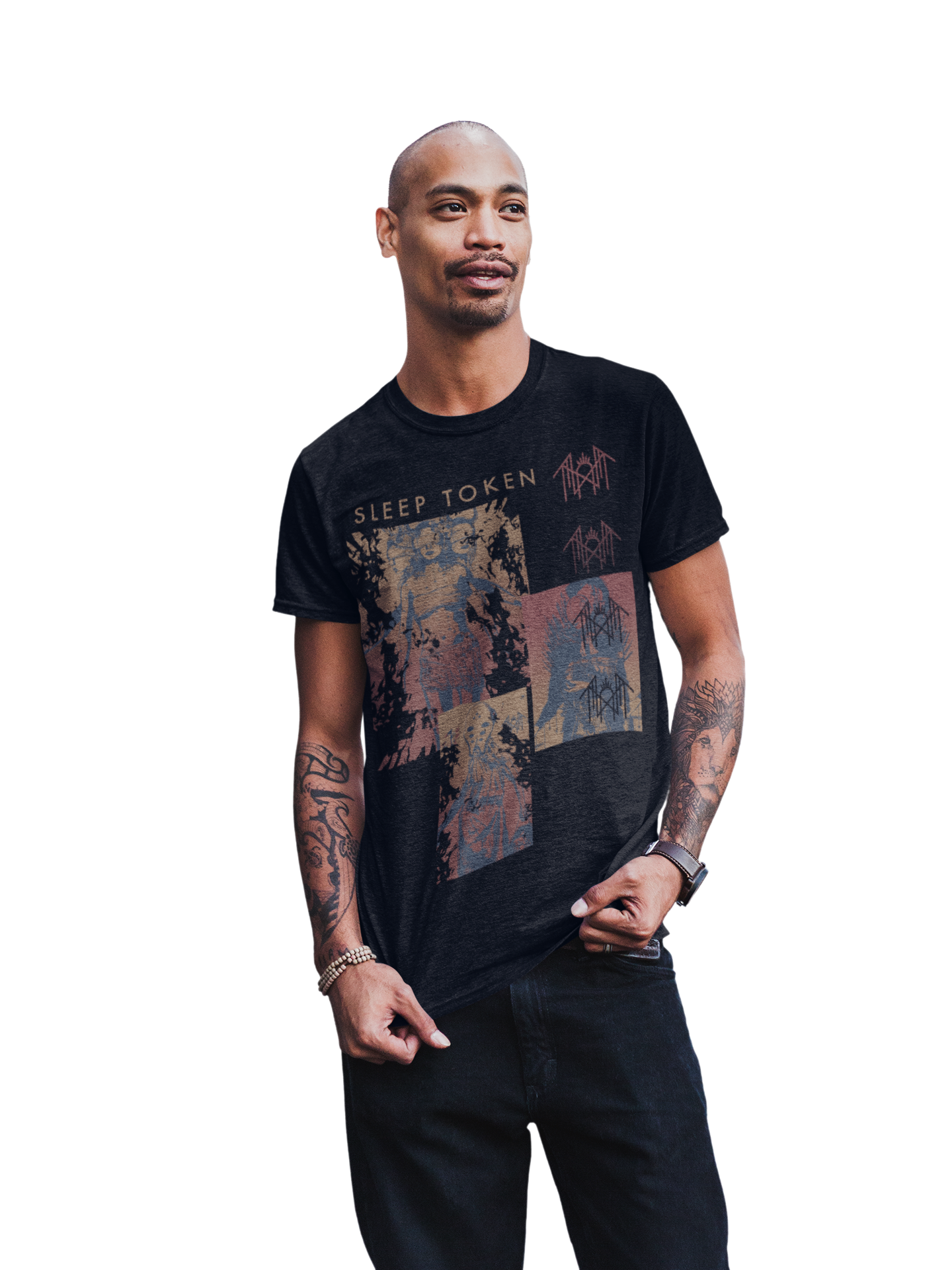 Stakes Sleep Token Multi Hit Jumbo Print Mens T Shirt Officially Licensed