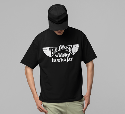 Stakes Thin Lizzy - Whiskey Jumbo Print Mens T Shirt Officially Licensed