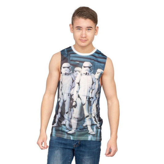 Star Wars Stormtrooper Troop Group Juniors Muscle Tank Top