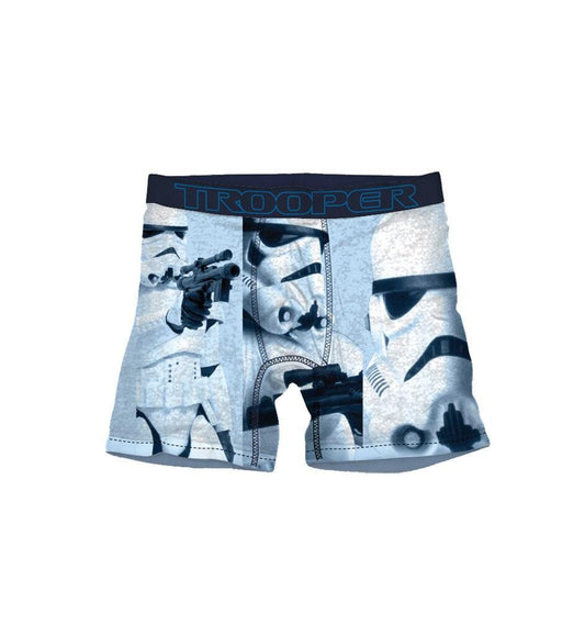 Star Wars Super Trooper Collage Adult Light Blue Boxer Briefs
