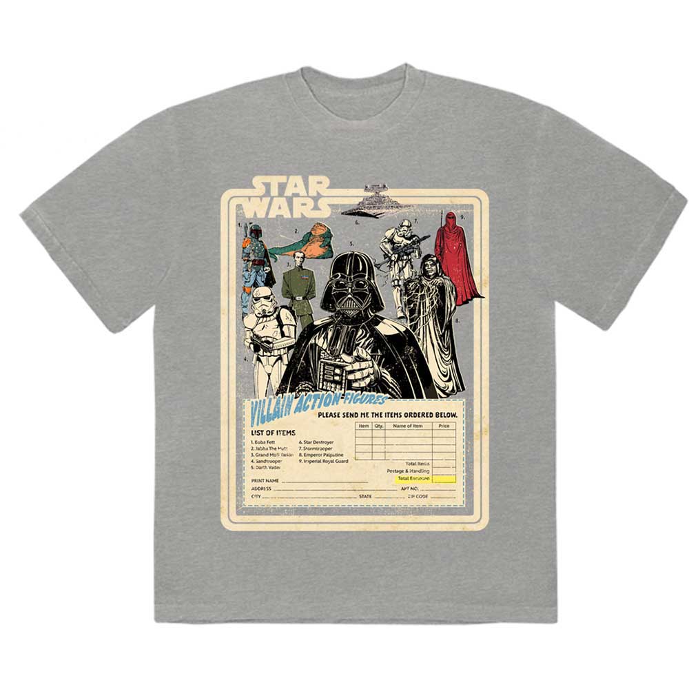 Star Wars Villain Action Figures [T-Shirt] Officially Licensed